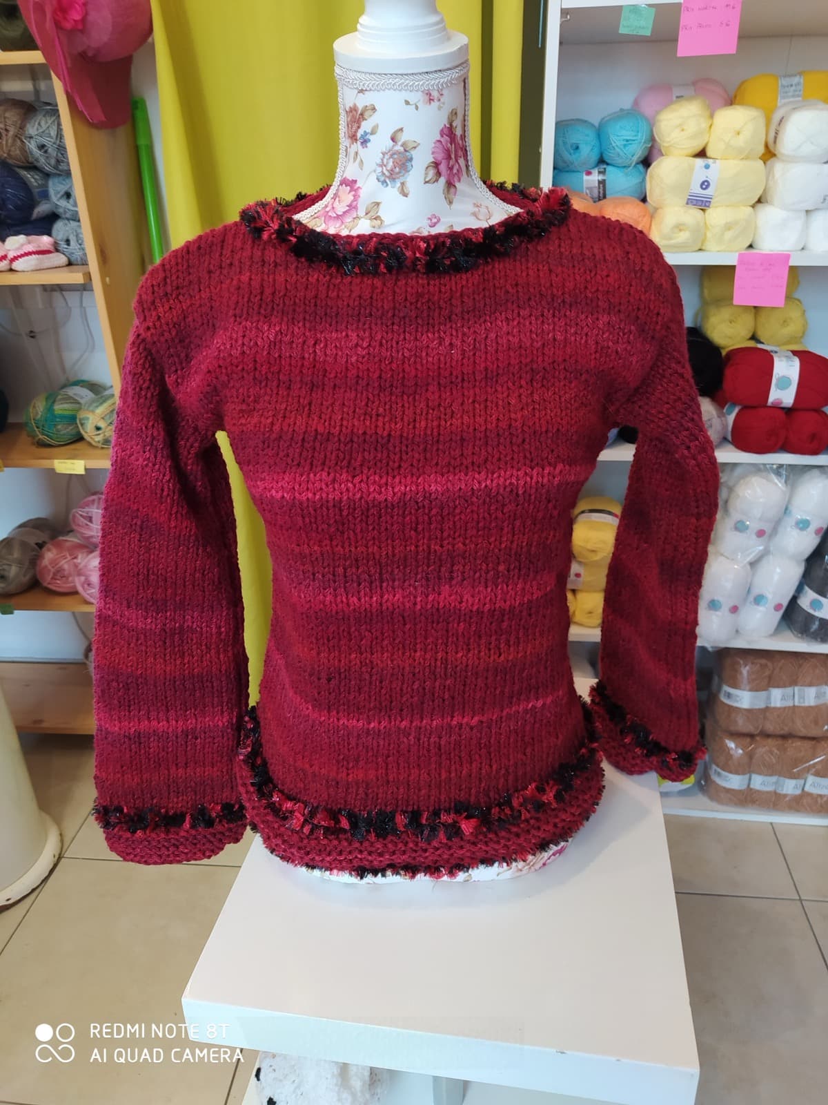 Pull d'hiver tricoté main